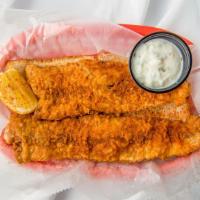 3 Piece Fried Catfish Combo · Comes with drink and fries.