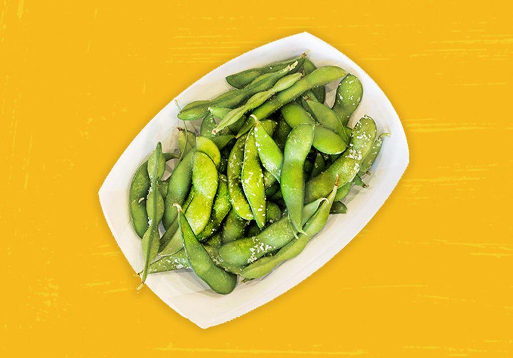 Edamame · Lightly salted & steamed soybeans so delicious, we wouldn’t dare make Jo’ Eda-mama jokes about it. 