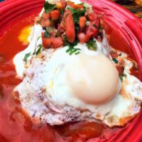 Burrito Ranchero · Choice of meat. Smother in our special ranchero salsa. Topped with 2 sunny side eggs, sour c...