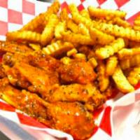 10 Wingz! · Ten wings tossed in your favorite sauce (or dust) with your choice of ranch or blue cheese d...