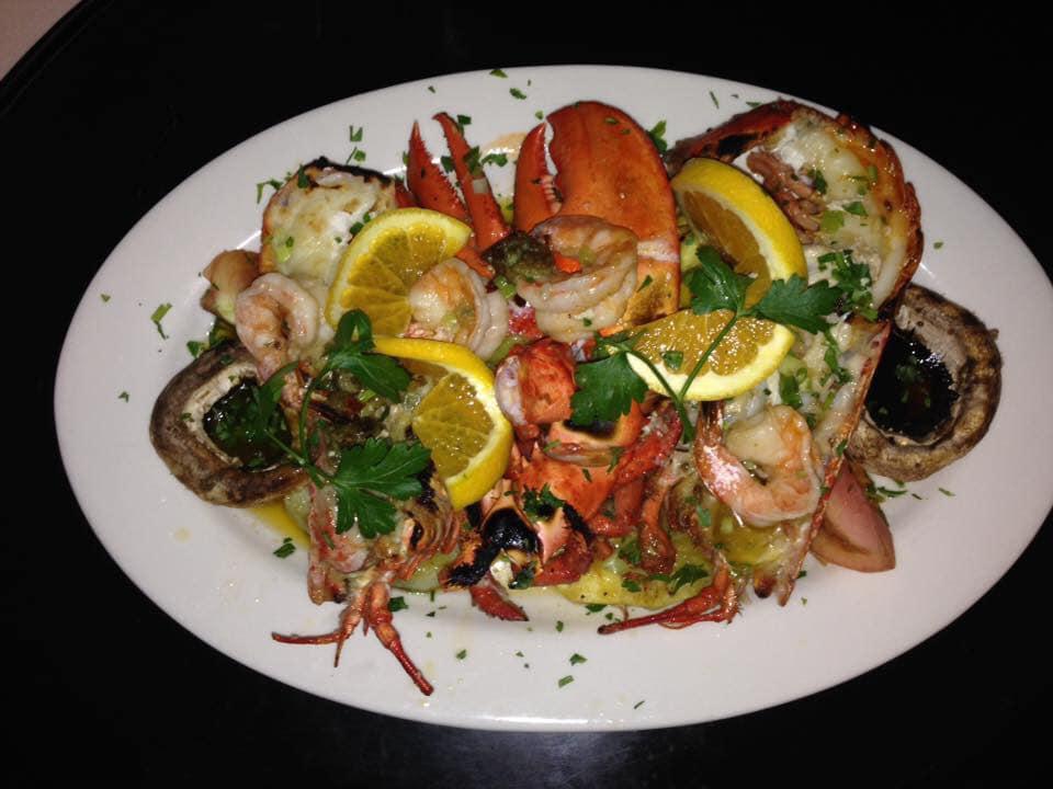 Lobster Tail with Jumbo Shrimp Special · Broiled lobster tail with grilled jumbo shrimp flamed in cognac an lemon.