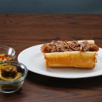 Crosstown Classic Combo Sandwich · An Italian beef and Italian sausage sandwich in one on fresh baked 6
