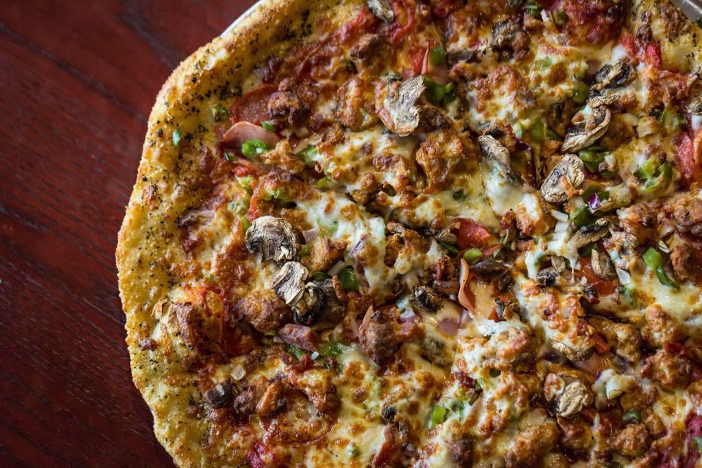 2 Large 1 Topping Pizzas & 24 Wings · Your choice of any 2 large 1 topping pizzas and 24 traditional jumbo wings.