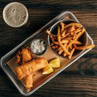 Hand-Battered Fish & Chips · Prime Atlantic cod hand-coated with our house-made heavy seas golden ale beer batter. Fried ...