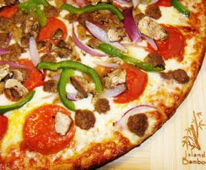 House Special Pizza · Pepperoni, hamburger, sausage, peppers, mushrooms, onions and mozzarella.