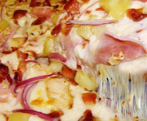 Manager's Special Pizza · Grilled chicken, ham, bacon, pineapple, onions and mozzarella.