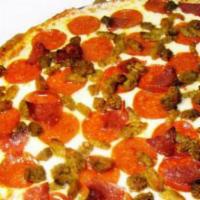 Meat Lover's Pizza · Salami, pepperoni, sausage, hamburger and mozzarella.