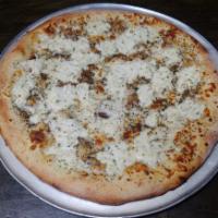 White Stone Pizza · Roasted garlic, Parmesan, mozzarella and ricotta.