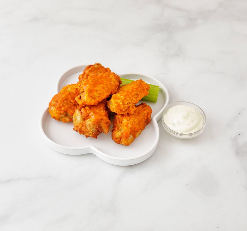 Buffalo Wings · 8 breaded wings, includes bleu cheese and hot sauce