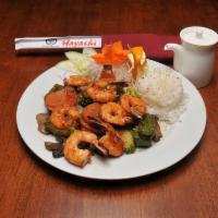 Hibachi Shrimp · Cooked with just the right touch of seasoning to bring out the flavor of delicate shrimp and...