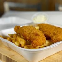 Chicken Tenders · Breaded strips of tender of chicken breast, deep fried and served with tzatziki sauce or ran...