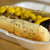 Italian Sausage · Mild Italian Sausage freshly grilled and served with mustard and grilled onions on a freshly...