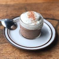 Mexican Chocolate Pots de Creme · Dense cinnamon and chili spiced chocolate pudding, topped with whipped cream