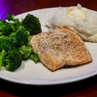  Pan-Seared Salmon · A wild caught Alaskan salmon fillet pan-seared for exceptional flavor. 