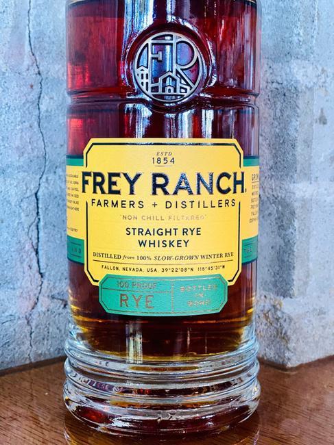 FREY RANCH RYE - 100 proof · 100% winter rye grown on Frey Ranch.