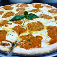 16. Vodka Sauce Pizza · Served with fresh mozzarella.