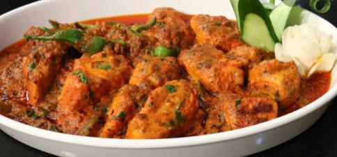 Fish Tikka Masala Entree · Clay roasted fish in mildly spice sauce.