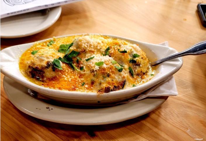 Wild Rice Mushrooms  · Served with mornay sauce. 