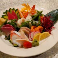 Sashimi Mori Combo · 15 pieces of assorted fish.