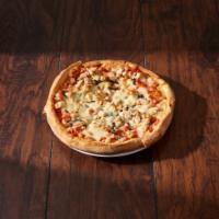 Napol Pizza · Grilled chicken, fresh tomato, fresh garlic, fresh basil, mozzarella, pecorino cheese and to...