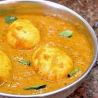 Mutta Kolambu (Egg Curry) · Southern style egg curry.