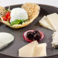 Cheese Selection · Pecorino, Parmigiano, Gorgonzola, burratta and ricotta.