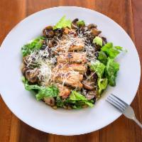 Babe's Grilled Chicken Salad · Romaine lettuce, grilled onions, sauteed mushrooms, Parmesan cheese and Italian dressing.