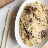 short rib fried rice · short rib fried rice with egg, bean sprouts and green onions 