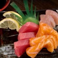 Salmon Sashimi (9 pcs) · Ray-finned fish. 