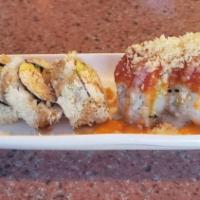 Crunch[5pcs] + Red Dragon Roll[4] · You can eat 2 special roll at once!(Happy Hour Deal)