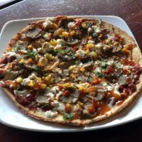 Angry Meatball & Ricotta Pizza · Calabro ricotta cheese, sliced meatballs, chopped rhode island peppers, pizza sauce, mozzare...
