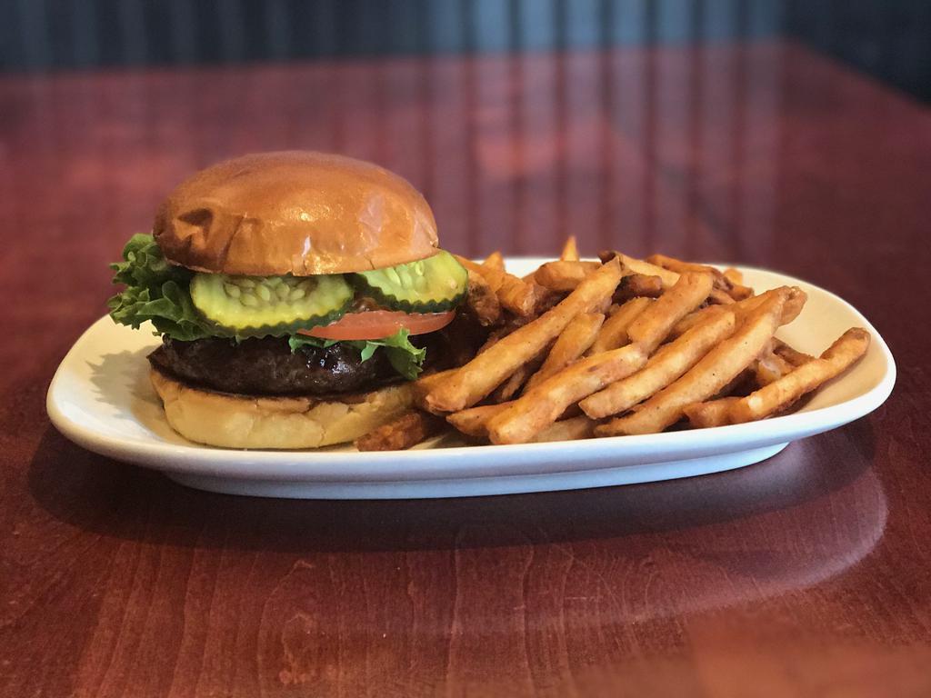 Build Your Own Burger or Grilled Chicken · All of our burgers are hand-packed fresh daily. Served on our signature brioche bun with lettuce, tomato and pickles.