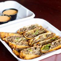 Steak & Cheese Egg Rolls - FM Style · 10 Pieces served with chipotle ranch