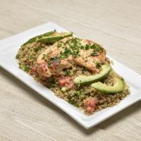 J and Js Legendary Quinoa · Organic quinoa, imported sweet red and yellow peppers, scallions, tomatoes, avocado, tossed ...