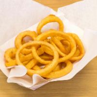 Onion Rings · Golden onion rings in your stomach. These rings could bring more happiness to marriages than...