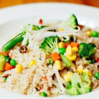 Vegetable Fried Rice ( No egg) · Pan-fried​ rice with vegetables. 