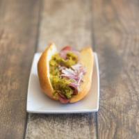 Original Hot Dog · Includes chopped red onion and relish.