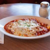Lasagna and Spaghetti Monday Special · Served with salad and a dinner roll.