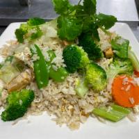 Vegetarian Fried Rice - Com Chien Chay · Fried rice with vegetable and tofu. Vegetarian.