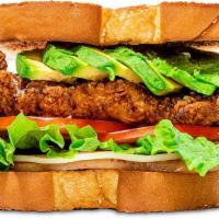 Chicken BLT Sandwich · Fried chicken lettuce, bacon, tomato, avocado and provolone cheese.
