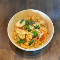 Seafood Fried Rice Plate · Jumbo Shrimp/Calamari/Scallops & Lobster ball