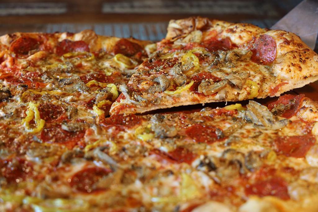 Mikey’s Favorite · Mikey likes Pepperoni, Mushrooms, and Banana Peppers on his pizza. That’s what’s up.