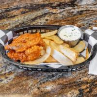 Buffalo Chicken Tenders · A tangy Buffalo sauce slathered on our crispy chicken tenders including our special crispy p...