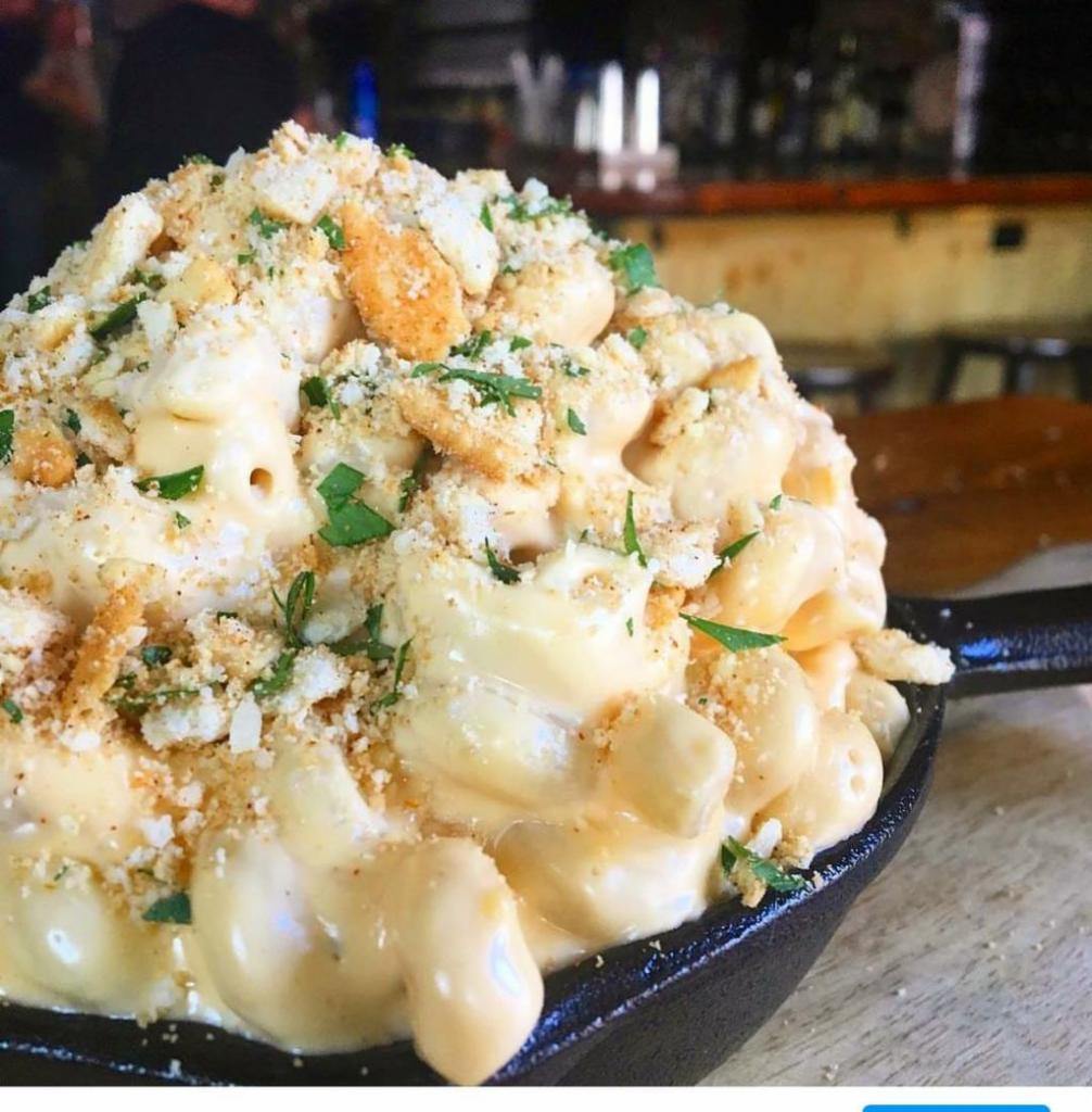 MAC AND CHEESE  · HARLEM CHEESE BLEND, CRUSHED RITZ CRACKER TOPPING