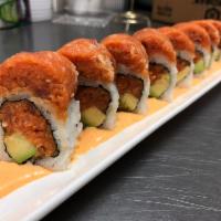 Double Spicy Tuna · inside Spicy Tuna and Avocado and top with Double Spicy Tuna
