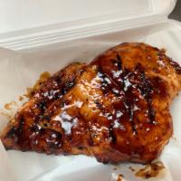 *BBQ Chicken Breasts (2) · 2 6 oz chicken breasts served with your choice of sauce and 1 side.