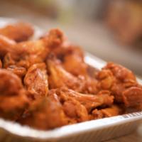 Chicken Wings · Served with your choice of sauce and cool blue cheese or ranch dressing.