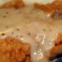 Country fried steak · Smother in gravy