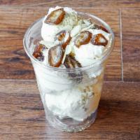 Afghan Ice Cream · Delicious ice cream flavored afghan style dried fig, almonds and cardamom.