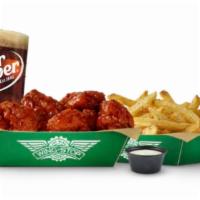 Medium 8 Piece Wing Combo · 8 boneless or classic (bone-in) wings with up to 2 flavors, regular fries or veggie sticks, ...
